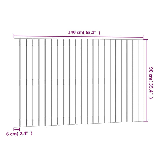 Wall Headboard 140 cm Solid Wood Pine