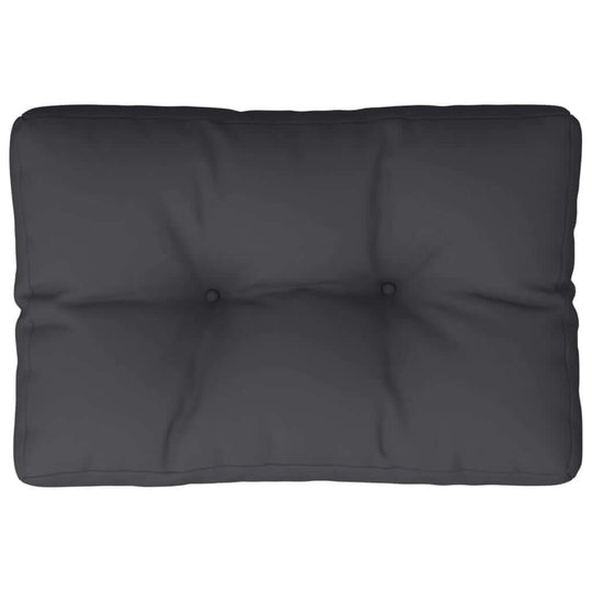 Affordable quality black pallet cushion 50x40x12 cm made of durable polyester fabric with soft hollow fibre filling.