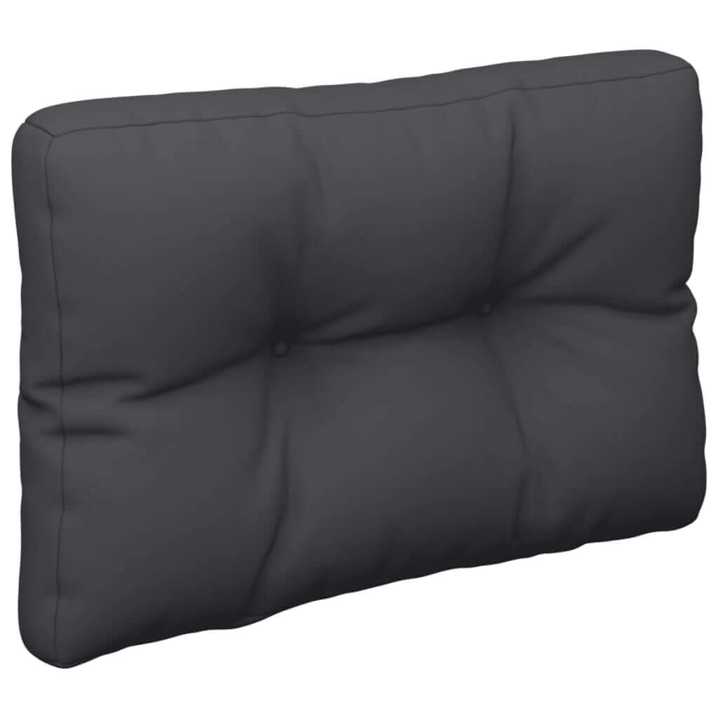 Black pallet cushion 50x40x12 cm with durable polyester fabric and soft filling, ideal for outdoor use. Affordable quality comfort.