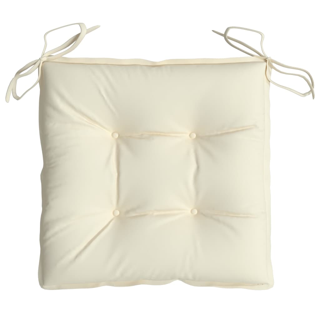 Affordable cream white chair cushion 50x50x7 cm in durable Oxford fabric with soft filling, perfect for outdoor living spaces.