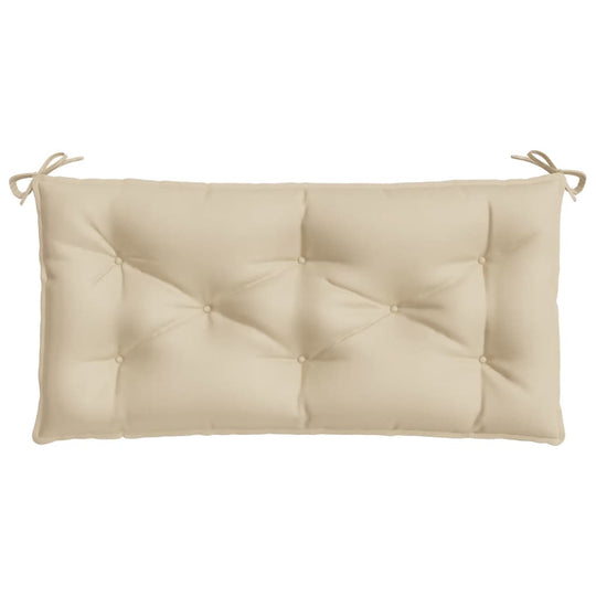 Beige garden bench cushion in Oxford fabric, measuring 100x50x7 cm, offers affordable quality for an outdoor fresh look with soft filling.