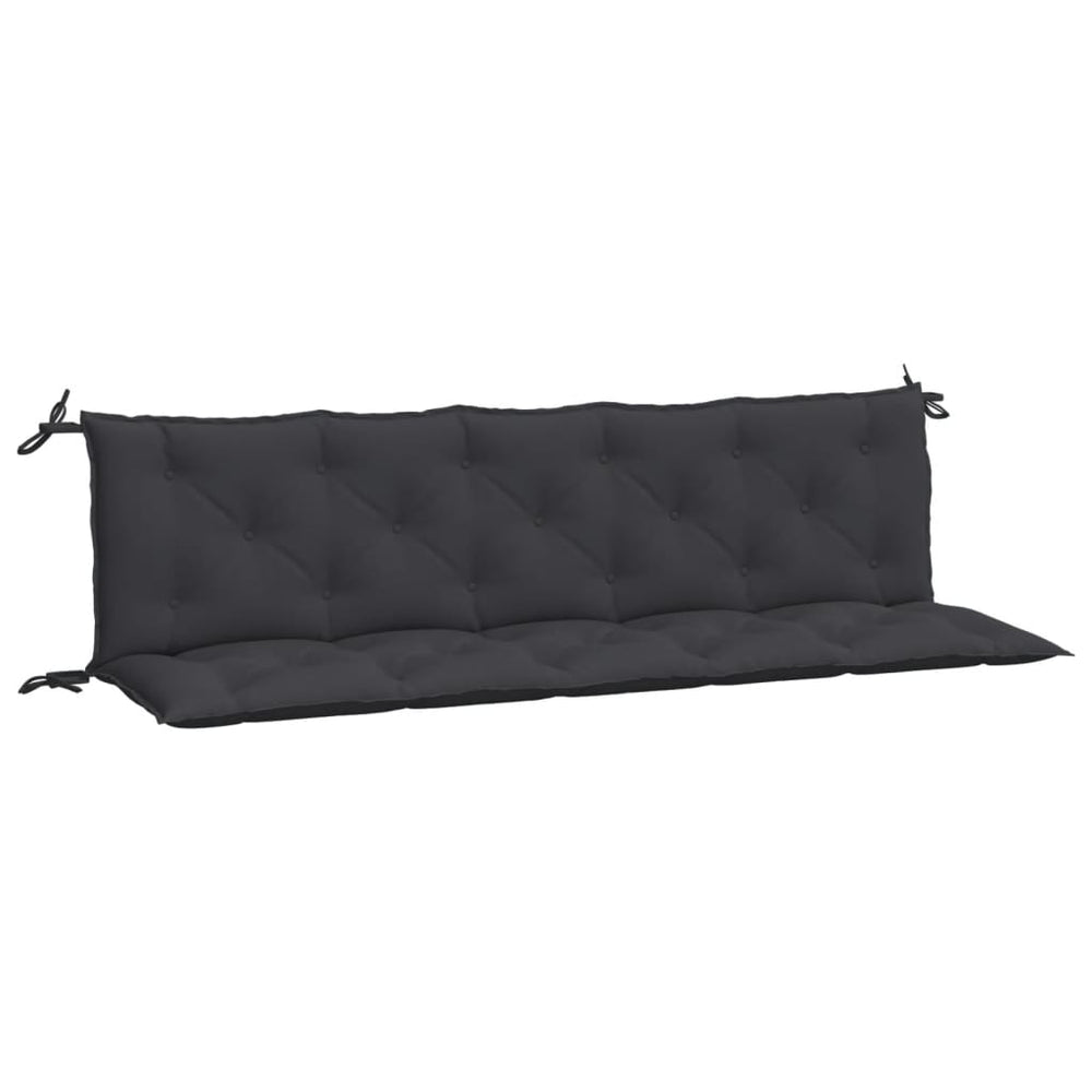 Black 180x50x7cm garden bench cushion, Oxford fabric, affordable quality, outdoor comfort and durability.