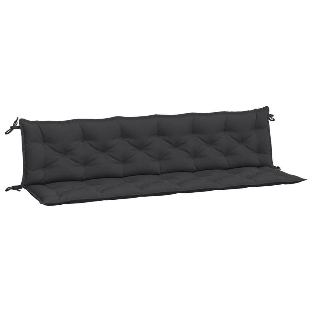 Black garden bench cushion 200x50x7cm, made from durable Oxford fabric, offering affordable quality and comfort for outdoor seating.