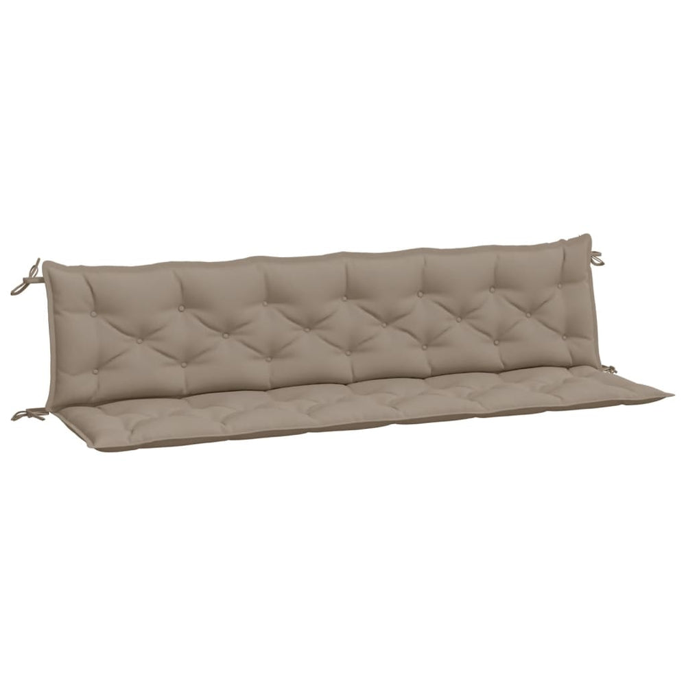 Affordable quality taupe garden bench cushion 200x50x7 cm in durable Oxford fabric with soft filling.