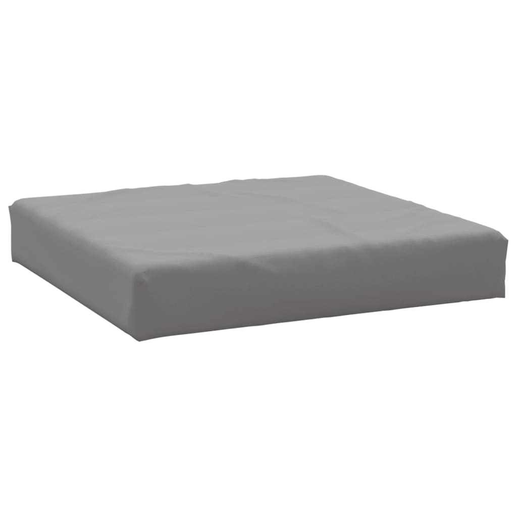 Grey pallet cushion 60x60x8 cm in durable Oxford fabric, offering affordable quality and comfort for outdoor spaces.