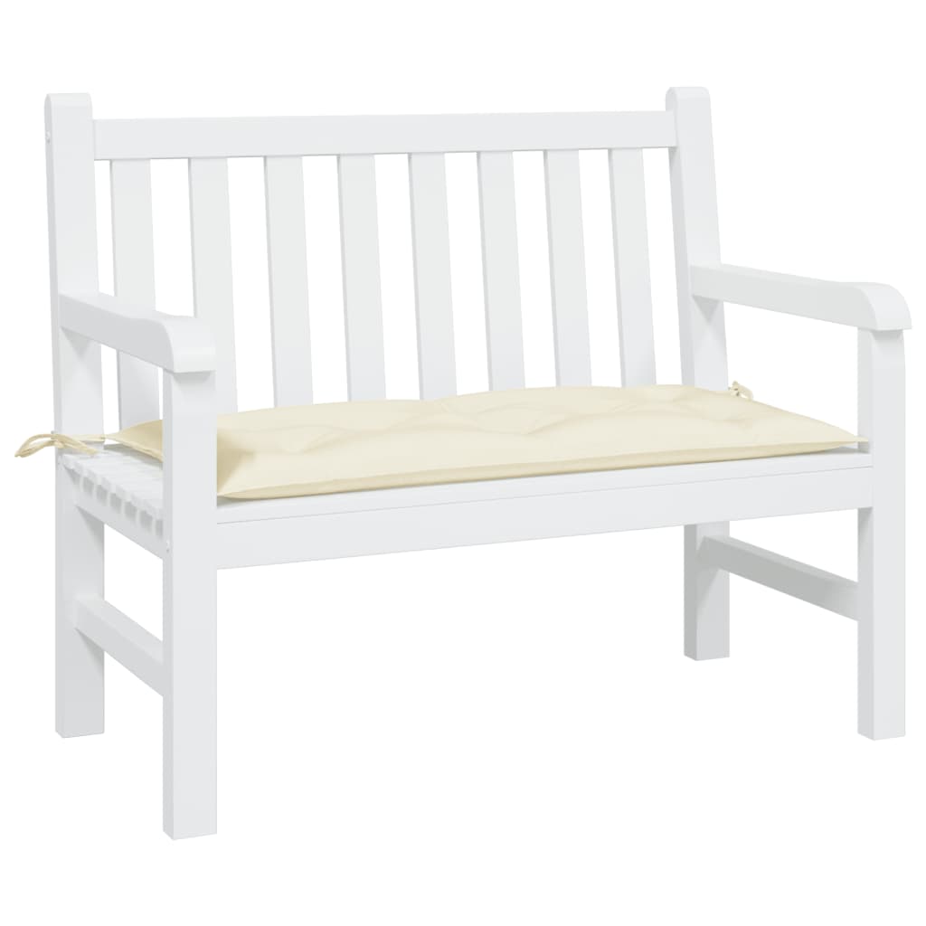 Garden Bench Cushion Cream White 110x50x7 cm Oxford Fabric