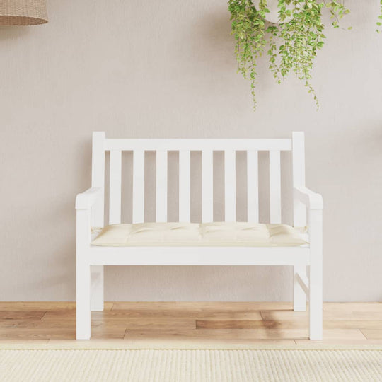 Garden Bench Cushion Cream White 110x50x7 cm Oxford Fabric