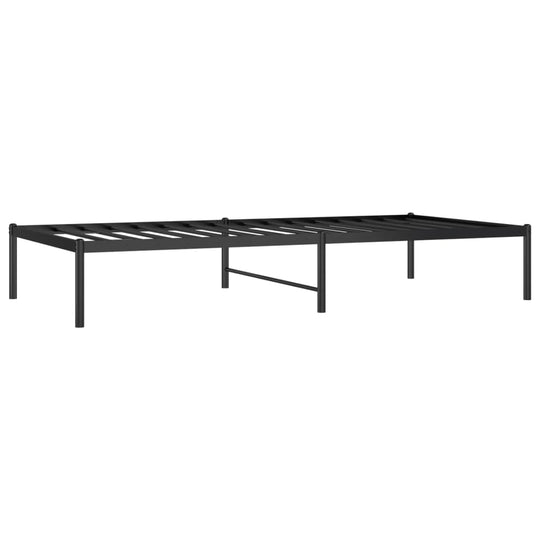 Metal Bed Frame without Mattress Black 90x190 cm