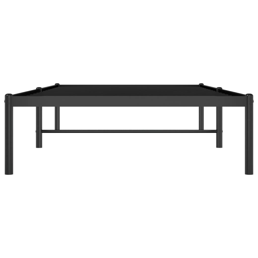 Metal Bed Frame without Mattress Black 90x190 cm