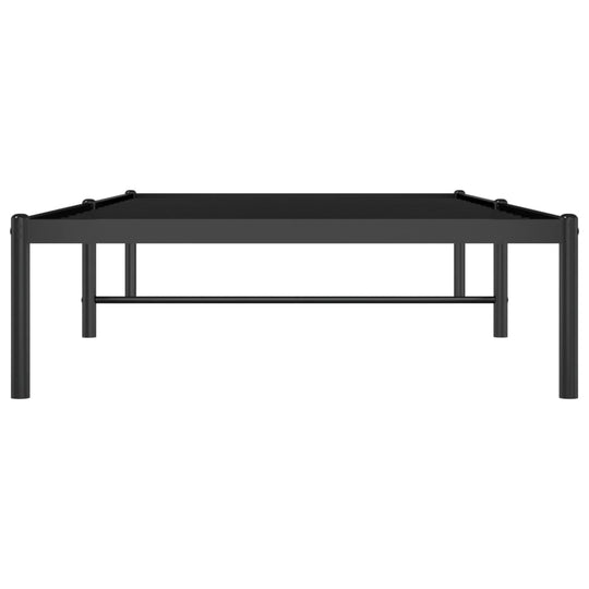 Metal Bed Frame without Mattress Black 90x190 cm