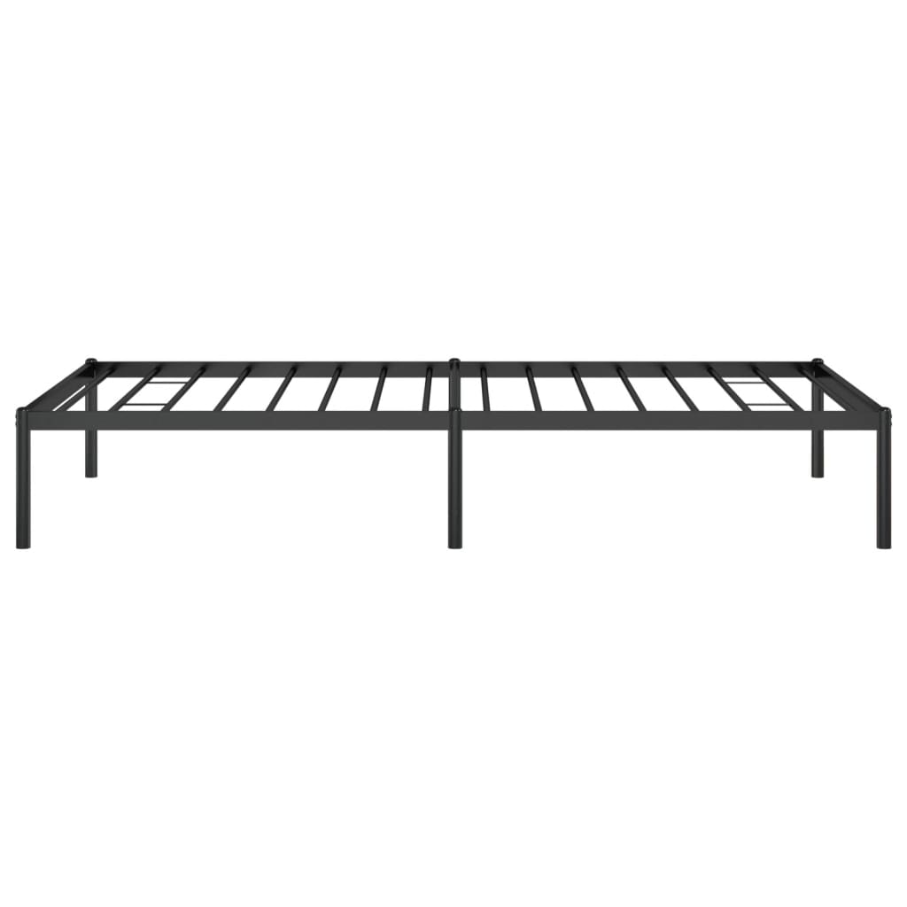 Metal Bed Frame without Mattress Black 90x190 cm