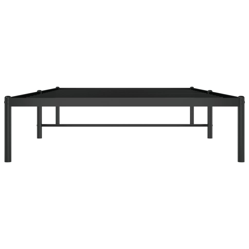 Metal Bed Frame without Mattress Black 107x203 cm King Single