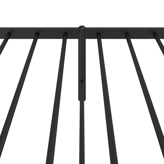 Metal Bed Frame without Mattress with Headboard Black 107x203 cm King Single