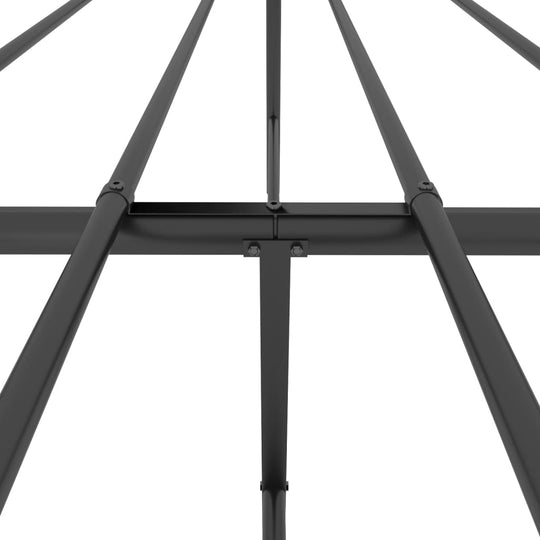 Metal Bed Frame without Mattress with Footboard Black 183x203 cm King