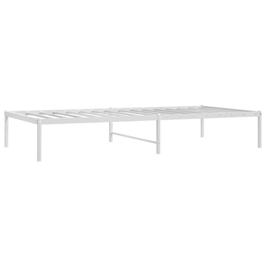 Metal Bed Frame without Mattress White 90x190 cm