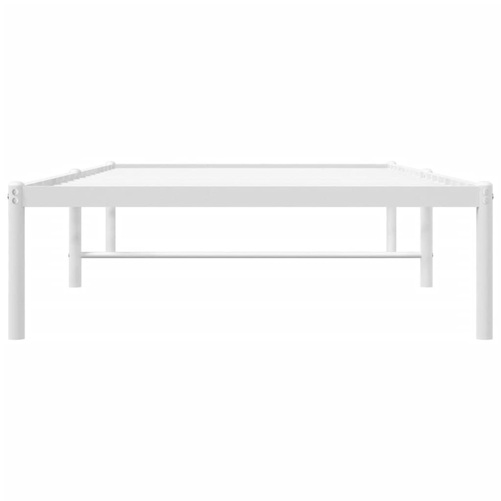 Metal Bed Frame without Mattress White 90x190 cm