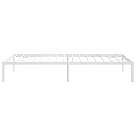 Metal Bed Frame without Mattress White 90x190 cm