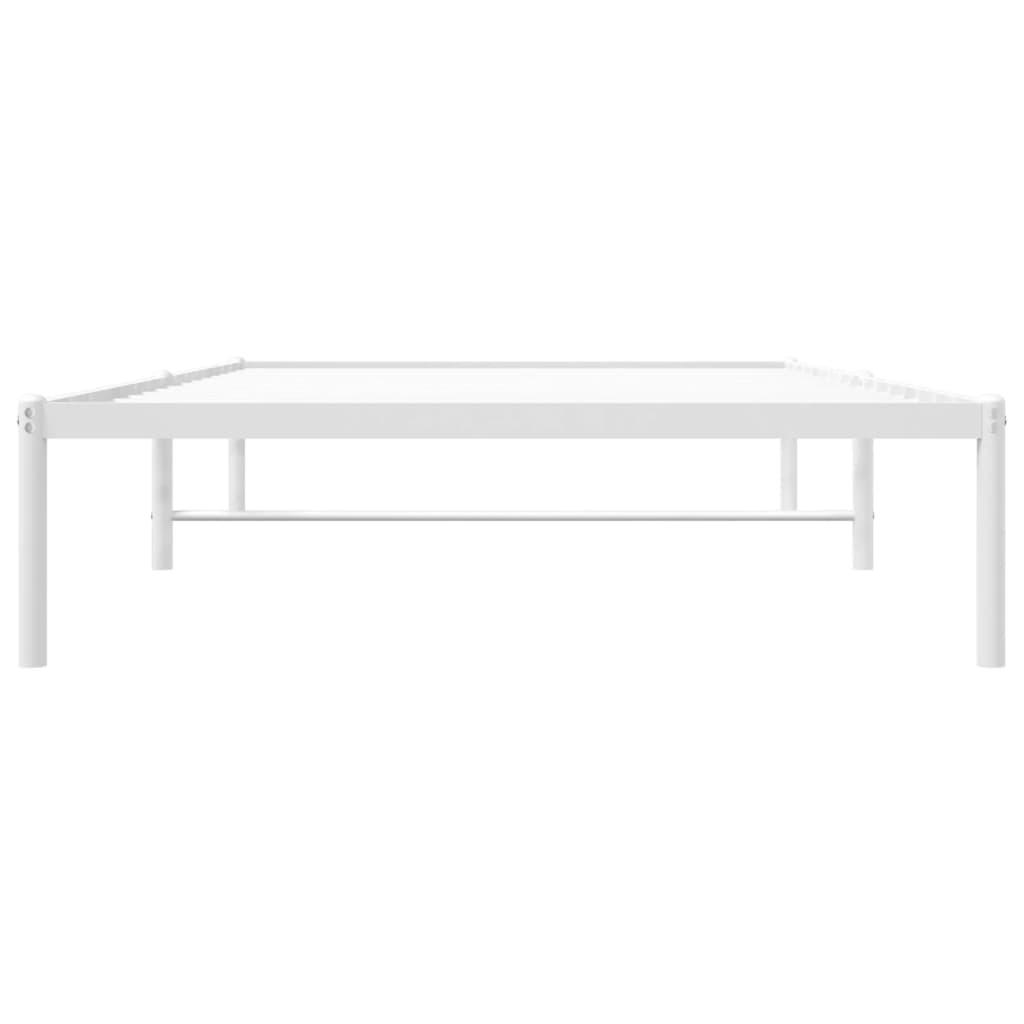 Metal Bed Frame without Mattress White 107x203 cm King Single