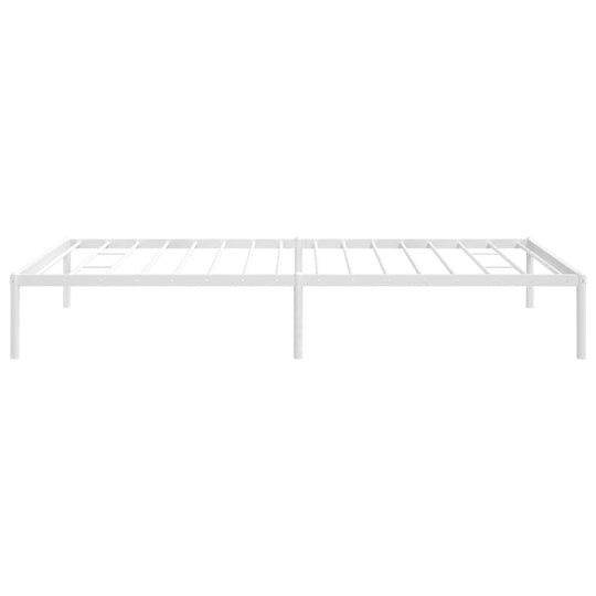 Metal Bed Frame without Mattress White 107x203 cm King Single