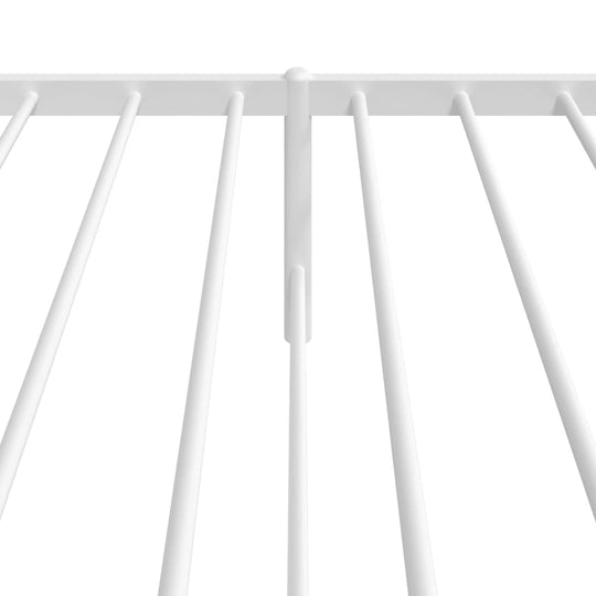 Metal Bed Frame without Mattress with Headboard White 90x190 cm