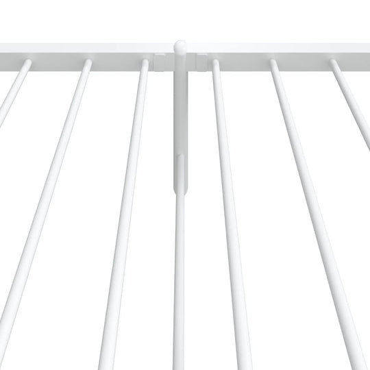 Metal Bed Frame without Mattress with Footboard White 107x203 cm King Single