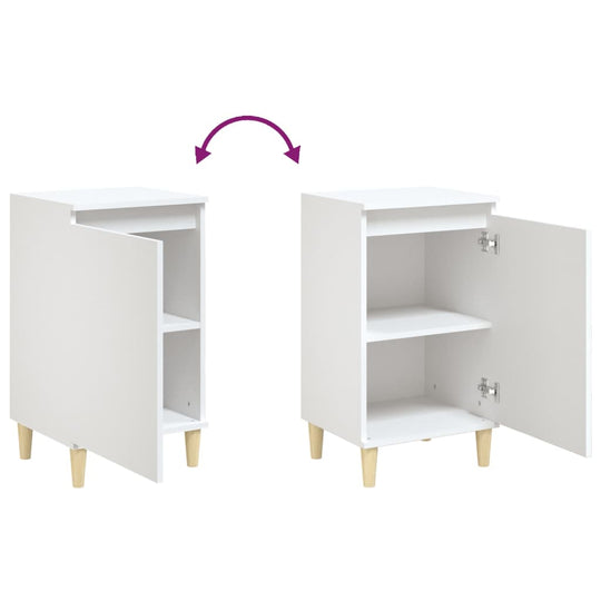 Bedside Cabinets 2 pcs White 40x35x70 cm Engineered Wood