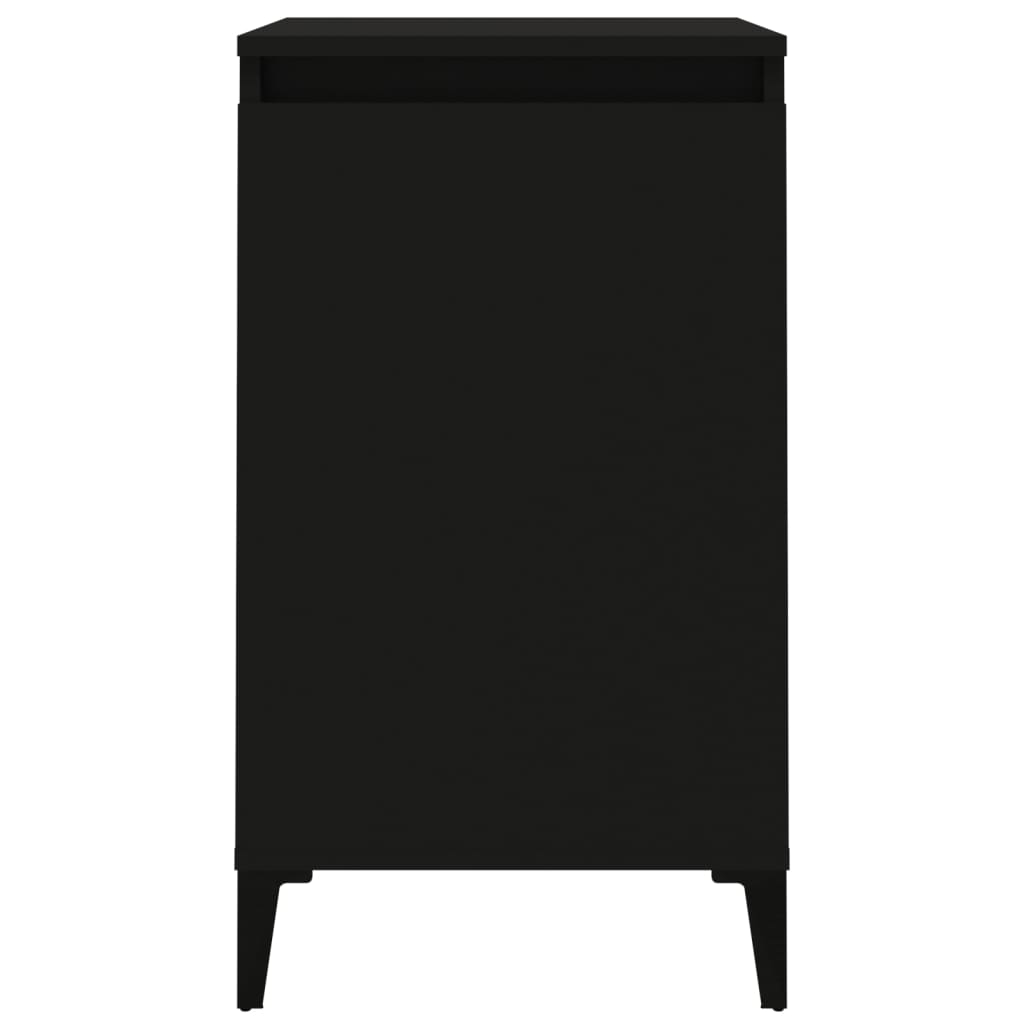 Bedside Cabinets 2 pcs Black 40x35x70 cm Engineered Wood