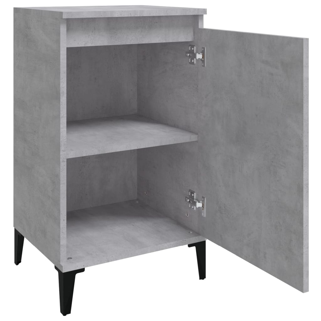 Bedside Cabinets 2 pcs Concrete Grey 40x35x70 cm Engineered Wood