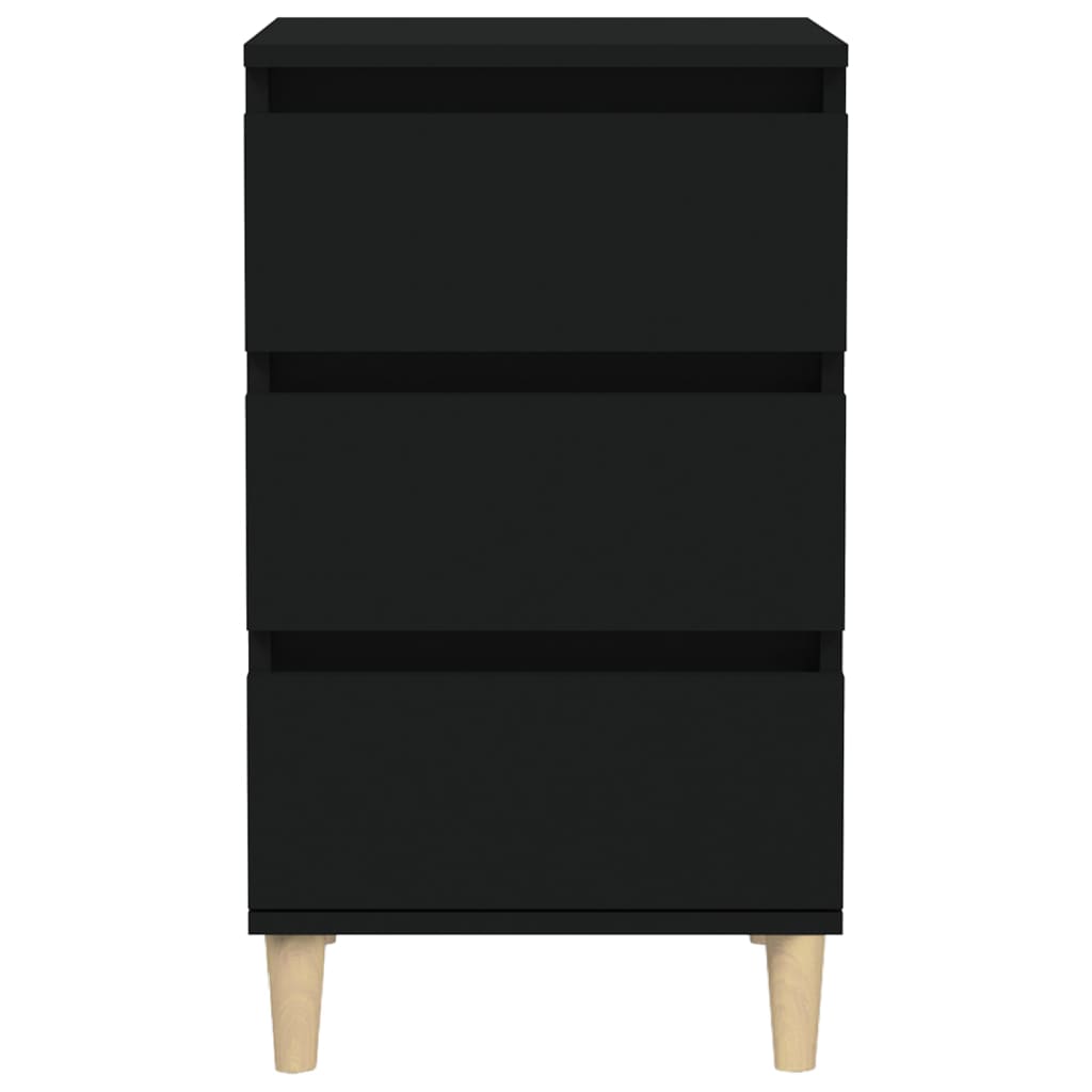 Bedside Cabinet Black 40x35x70 cm Engineered Wood