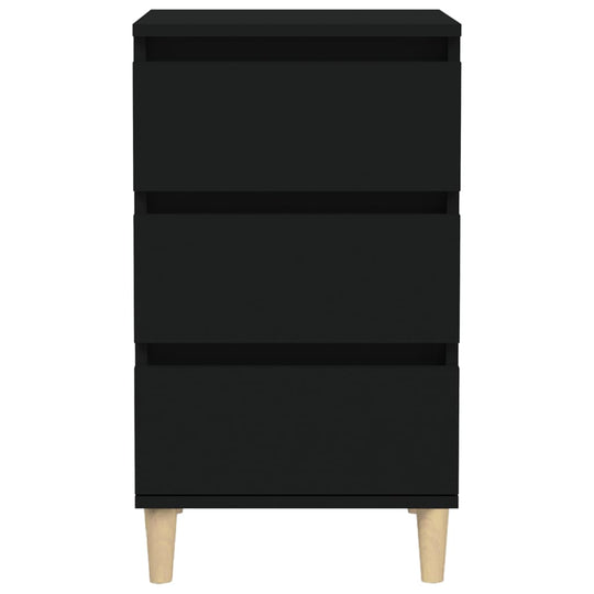 Bedside Cabinet Black 40x35x70 cm Engineered Wood