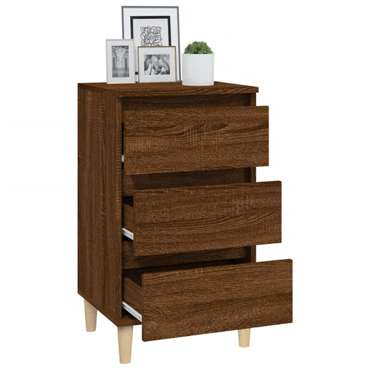 Bedside Cabinet Brown Oak 40x35x70 cm Engineered Wood