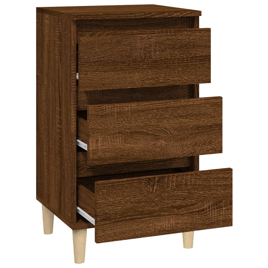 Bedside Cabinet Brown Oak 40x35x70 cm Engineered Wood