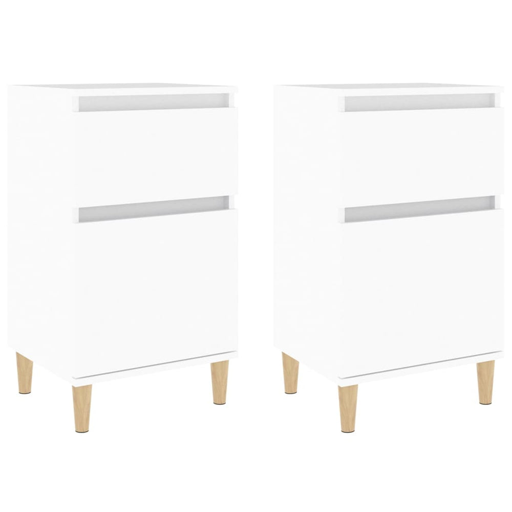 Bedside Cabinets 2 pcs White 40x35x70 cm