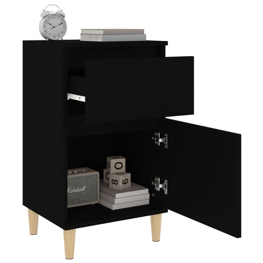 Bedside Cabinets 2 pcs Black 40x35x70 cm