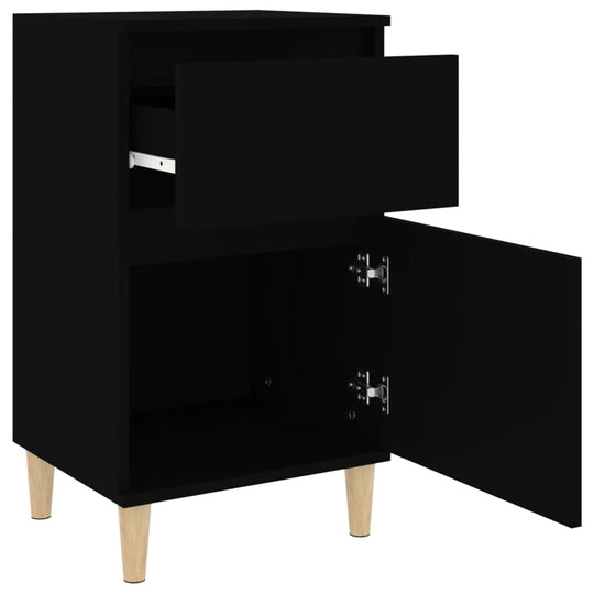 Bedside Cabinets 2 pcs Black 40x35x70 cm