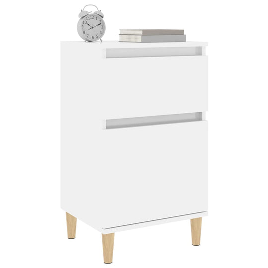 Bedside Cabinets 2 pcs High Gloss White 40x35x70 cm