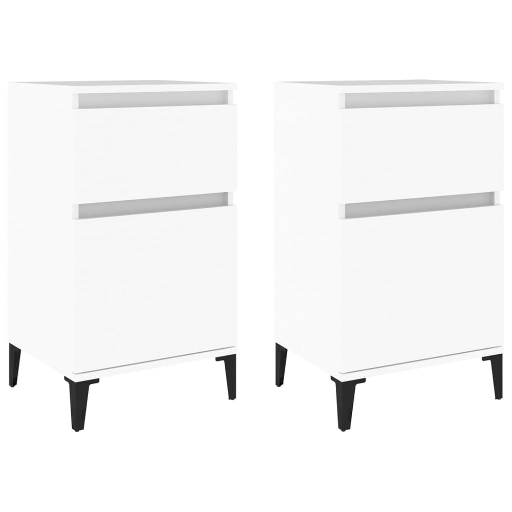 Bedside Cabinets 2 pcs White 40x35x70 cm