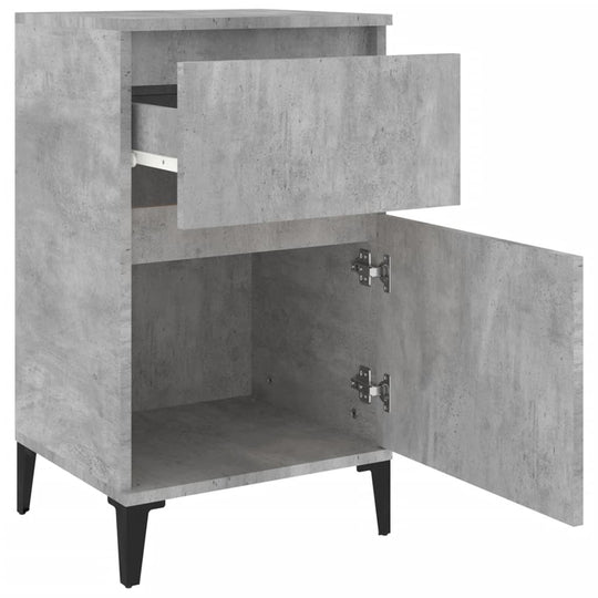 Bedside Cabinets 2 pcs Concrete Grey 40x35x70 cm