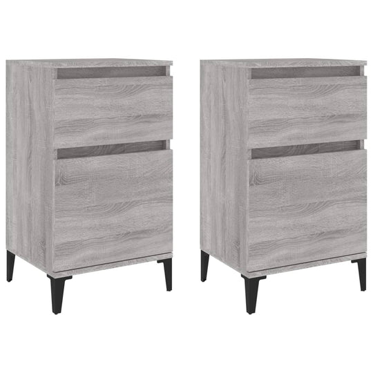 Bedside Cabinets 2 pcs Grey Sonoma 40x35x70 cm