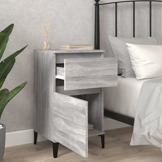 Bedside Cabinets 2 pcs Grey Sonoma 40x35x70 cm