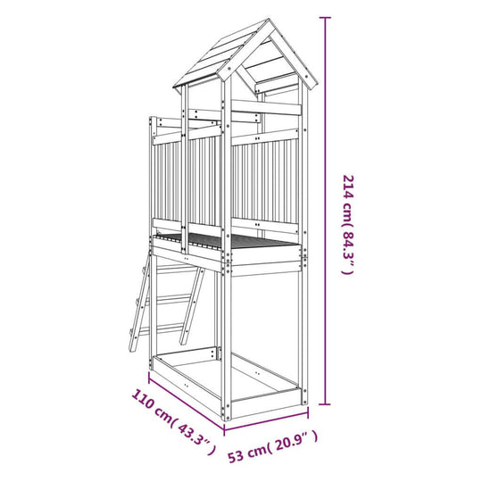 Brown, feed-cond-new, feed-sl-vidaXL Freight Payable, new, Outdoor Play Equipment, parcel, Swing Sets & Playsets, Toys & Games, Toys & Games > Outdoor Play Equipment > Swing Sets & Playsets, vidaXLOutdoor Playset 53X110X214 Cm Solid Wood Douglas - Premium Swing Sets & Playsets from vidaXL - Just $274! Shop Online Buy Now at S & D's Value Store Family Business Best Customer Service