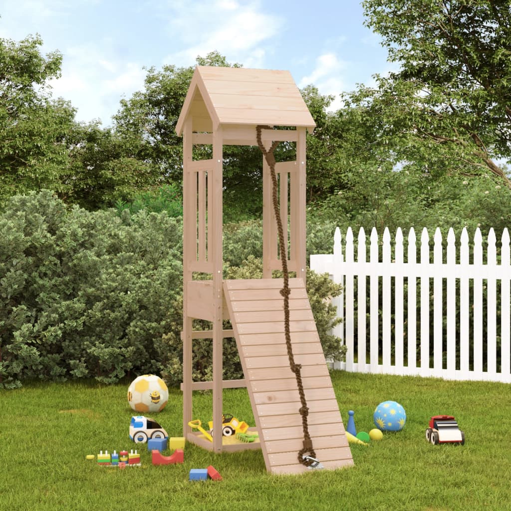 Brown, feed-cond-new, feed-sl-vidaXL Freight Payable, new, Outdoor Play Equipment, parcel, Swing Sets & Playsets, Toys & Games, Toys & Games > Outdoor Play Equipment > Swing Sets & Playsets, vidaXLPlayhouse With Climbing Wall Solid Wood Pine - Premium Swing Sets & Playsets from vidaXL - Just $243! Shop Online Buy Now at S & D's Value Store Family Business Best Customer Service