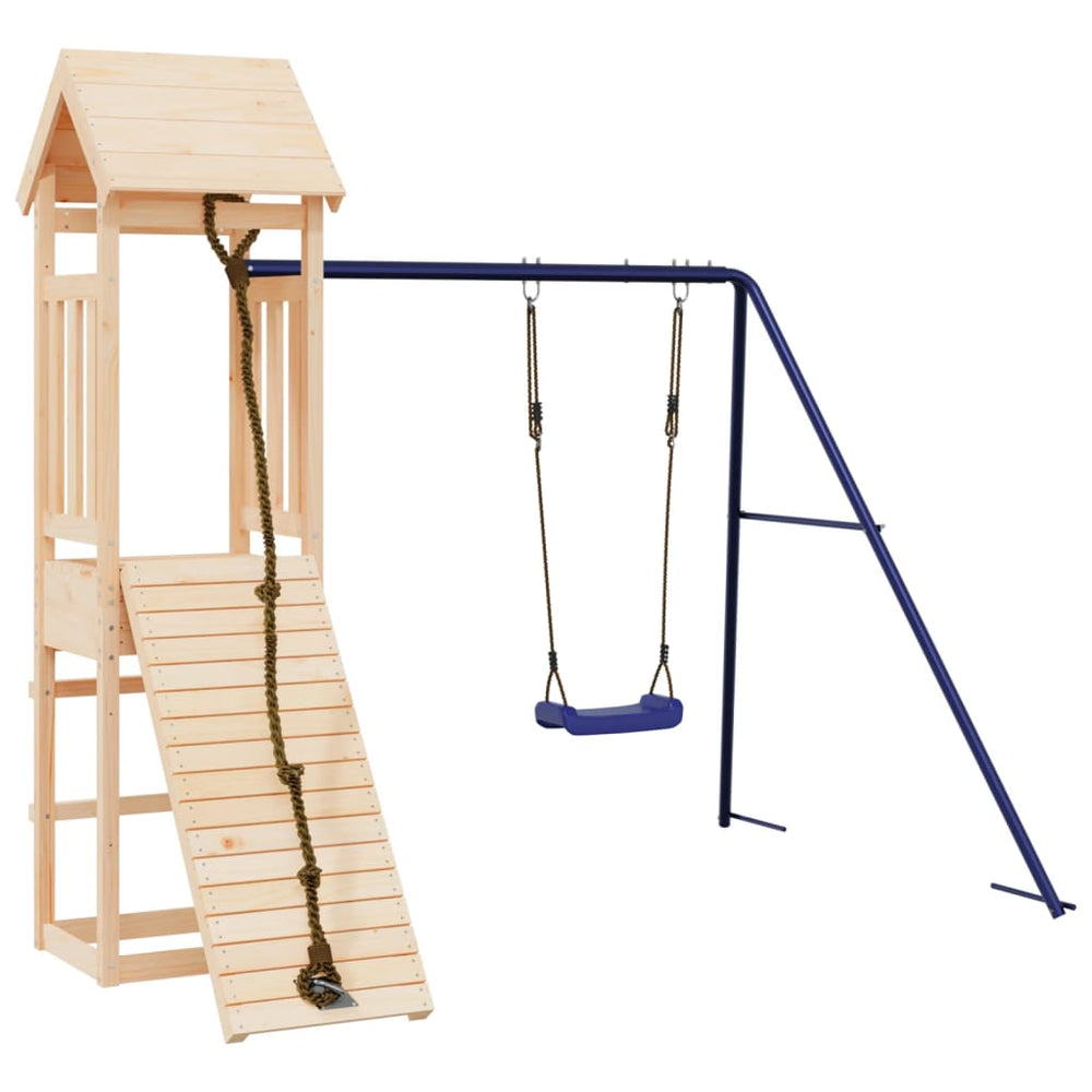 Brown, feed-cond-new, feed-sl-vidaXL Freight Payable, new, Outdoor Play Equipment, parcel, Swing Sets & Playsets, Toys & Games, Toys & Games > Outdoor Play Equipment > Swing Sets & Playsets, vidaXLOutdoor Playset Solid Wood Pine - Premium Swing Sets & Playsets from vidaXL - Just $344! Shop Online Buy Now at S & D's Value Store Family Business Best Customer Service