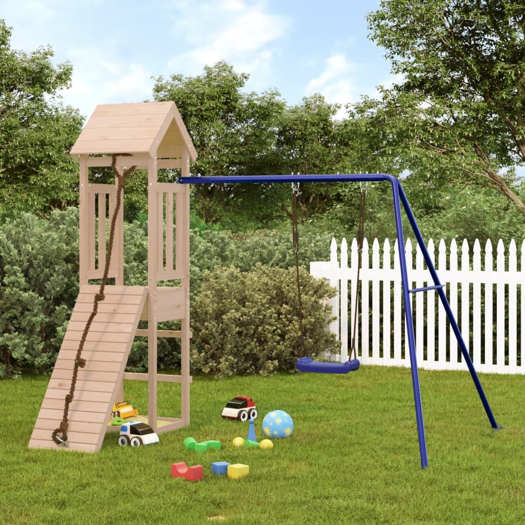 Brown, feed-cond-new, feed-sl-vidaXL Freight Payable, new, Outdoor Play Equipment, parcel, Swing Sets & Playsets, Toys & Games, Toys & Games > Outdoor Play Equipment > Swing Sets & Playsets, vidaXLOutdoor Playset Solid Wood Pine - Premium Swing Sets & Playsets from vidaXL - Just $344! Shop Online Buy Now at S & D's Value Store Family Business Best Customer Service