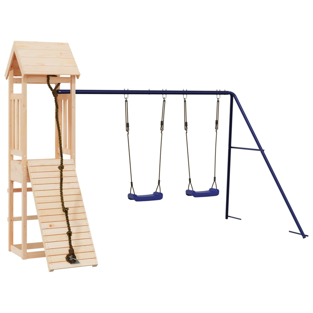 Brown, feed-cond-new, feed-sl-vidaXL Freight Payable, new, Outdoor Play Equipment, parcel, Swing Sets & Playsets, Toys & Games, Toys & Games > Outdoor Play Equipment > Swing Sets & Playsets, vidaXLOutdoor Playset Solid Wood Pine - Premium Swing Sets & Playsets from vidaXL - Just $364! Shop Online Buy Now at S & D's Value Store Family Business Best Customer Service