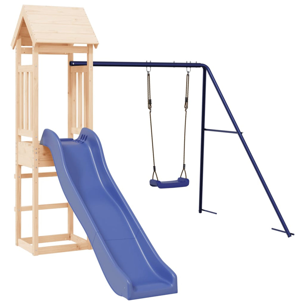 Brown, feed-cond-new, feed-sl-vidaXL Freight Payable, new, Outdoor Play Equipment, parcel, Swing Sets & Playsets, Toys & Games, Toys & Games > Outdoor Play Equipment > Swing Sets & Playsets, vidaXLOutdoor Playset Solid Wood Pine - Premium Swing Sets & Playsets from vidaXL - Just $378! Shop Online Buy Now at S & D's Value Store Family Business Best Customer Service