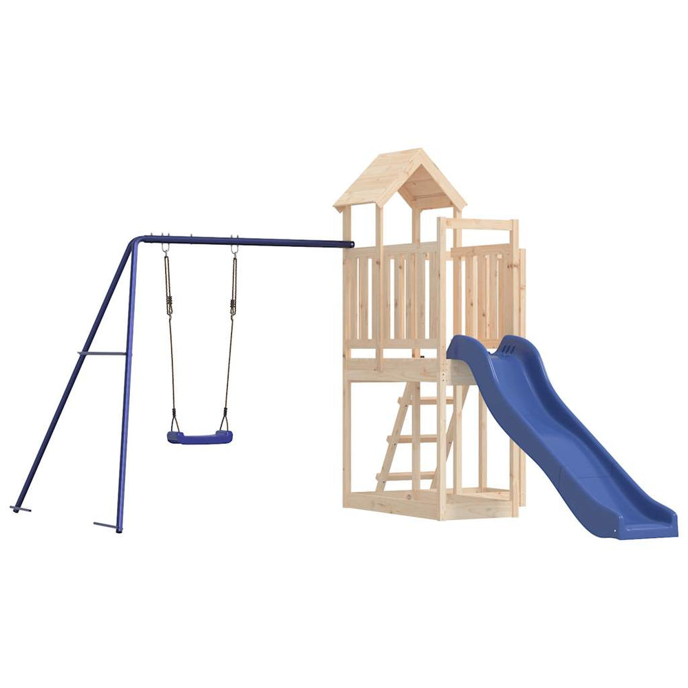 Affordable solid wood outdoor playset with slide and swing, DIY backyard playground, quality and luxe design, cheap price.