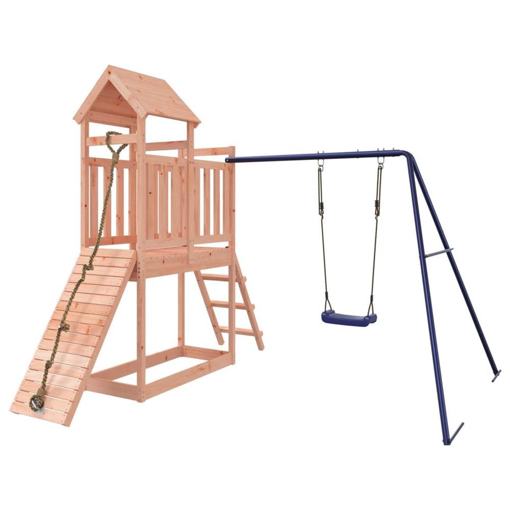 Brown, feed-cond-new, feed-sl-vidaXL Freight Payable, new, Outdoor Play Equipment, parcel, Swing Sets & Playsets, Toys & Games, Toys & Games > Outdoor Play Equipment > Swing Sets & Playsets, vidaXLOutdoor Playset Solid Wood Douglas - Premium Swing Sets & Playsets from vidaXL - Just $443! Shop Online Buy Now at S & D's Value Store Family Business Best Customer Service