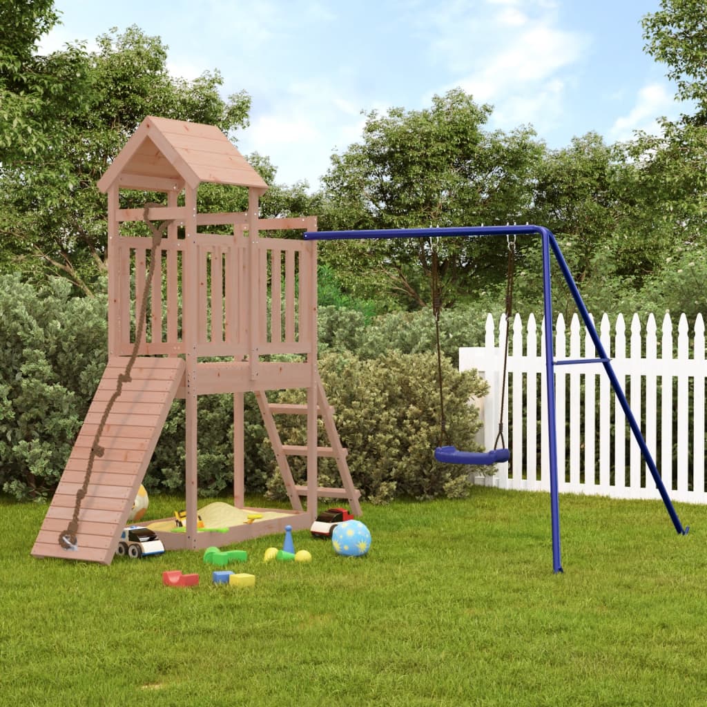 Brown, feed-cond-new, feed-sl-vidaXL Freight Payable, new, Outdoor Play Equipment, parcel, Swing Sets & Playsets, Toys & Games, Toys & Games > Outdoor Play Equipment > Swing Sets & Playsets, vidaXLOutdoor Playset Solid Wood Douglas - Premium Swing Sets & Playsets from vidaXL - Just $443! Shop Online Buy Now at S & D's Value Store Family Business Best Customer Service