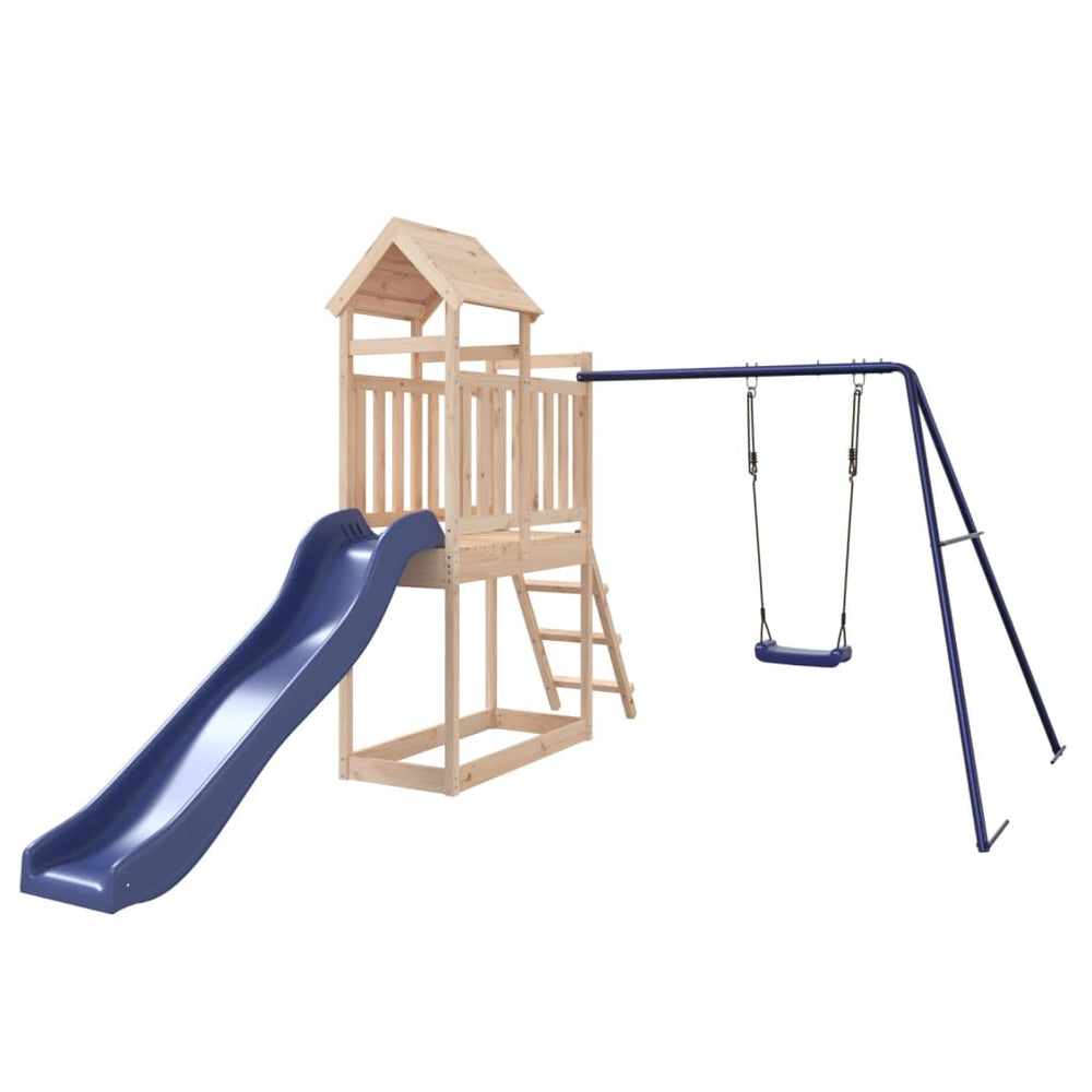 Brown, feed-cond-new, feed-sl-vidaXL Freight Payable, new, Outdoor Play Equipment, parcel, Swing Sets & Playsets, Toys & Games, Toys & Games > Outdoor Play Equipment > Swing Sets & Playsets, vidaXLOutdoor Playset Solid Wood Pine - Premium Swing Sets & Playsets from vidaXL - Just $473! Shop Online Buy Now at S & D's Value Store Family Business Best Customer Service